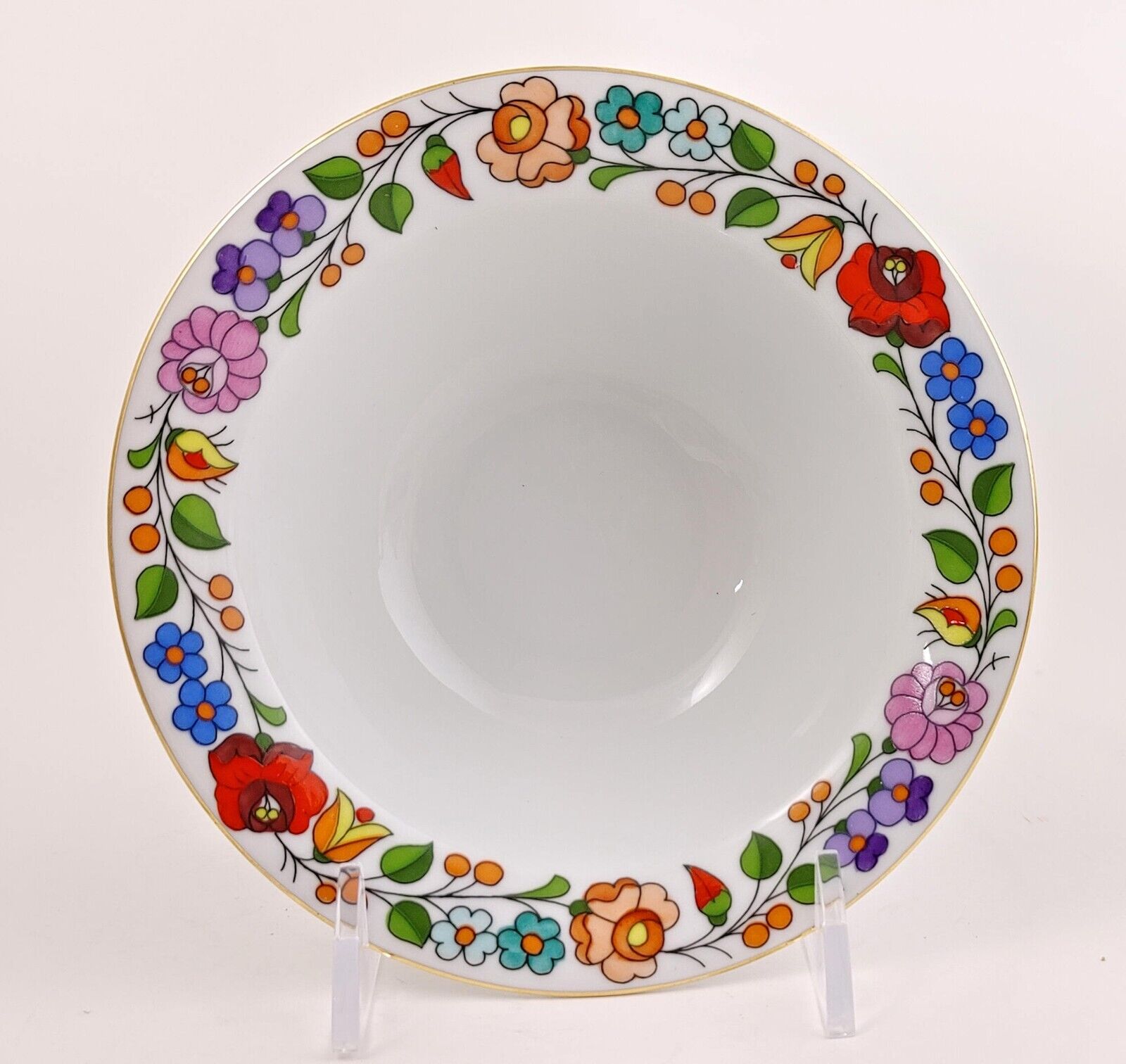 Kalocsa Berry Bowl Hungarian Porcelain