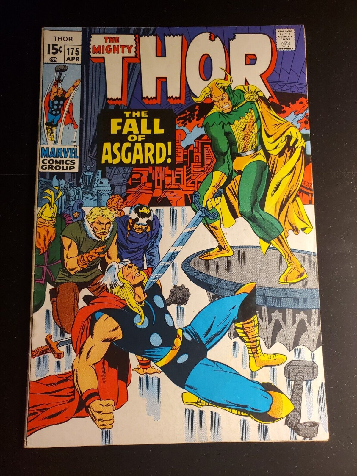 Thor 175, Marvel Comics 1970, Stan Lee and Jack Kirby,  The Fall Asgard
