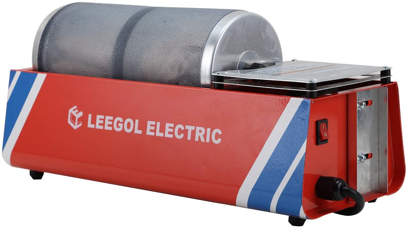Leegol Electric Rock Tumbler Machine Professional Double Barrel