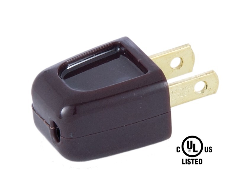 BROWN Quick-connect Plug Polarized for SPT-2 wire LAMP PART