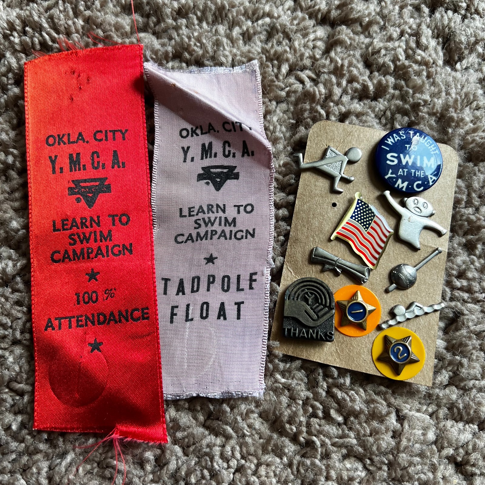 Vintage YMCA Pins & Ribbons Lot Bundle