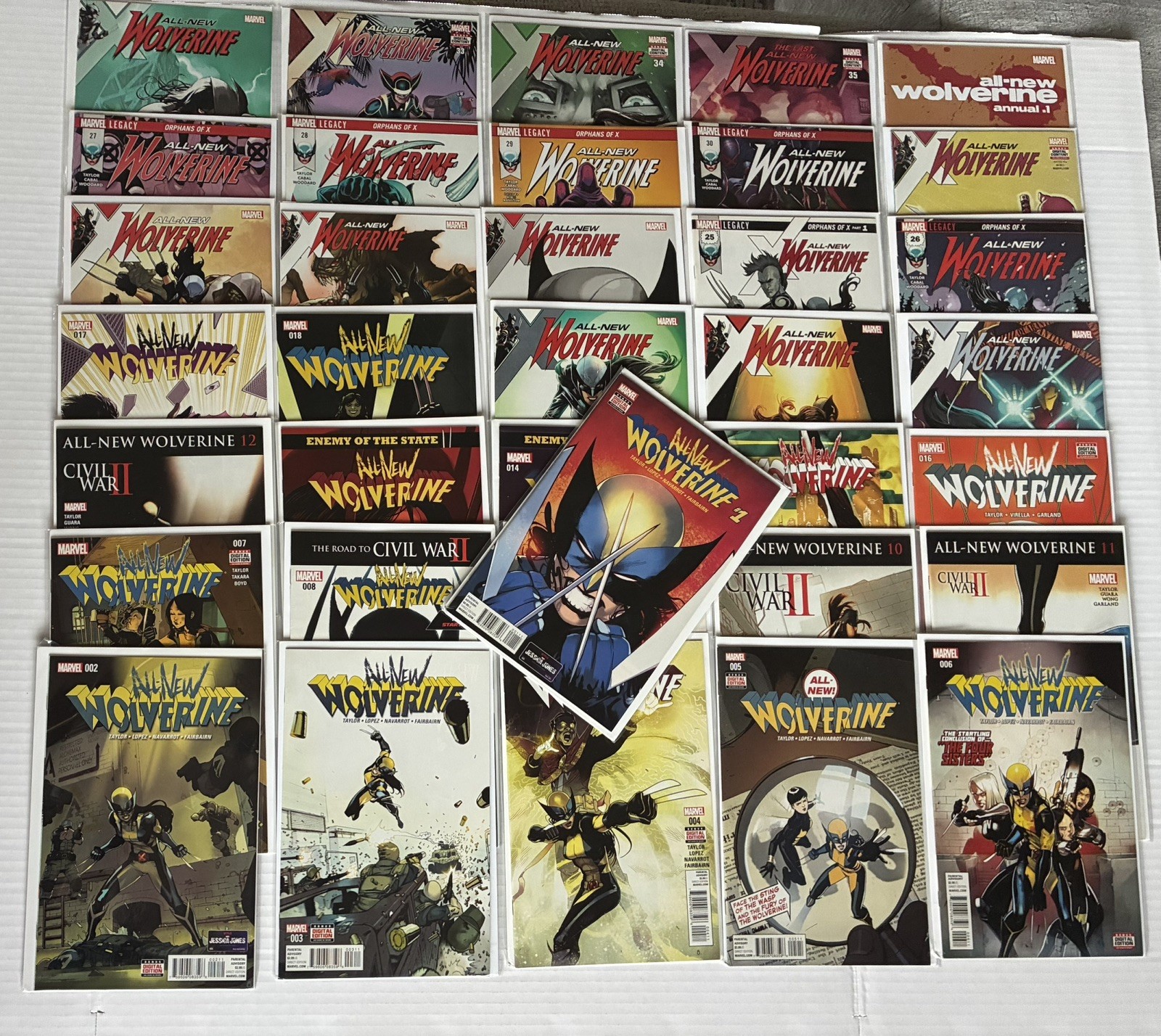 All New-Wolverine #1-35, Annual. Complete Series Run. NM+.  Marvel, 2016