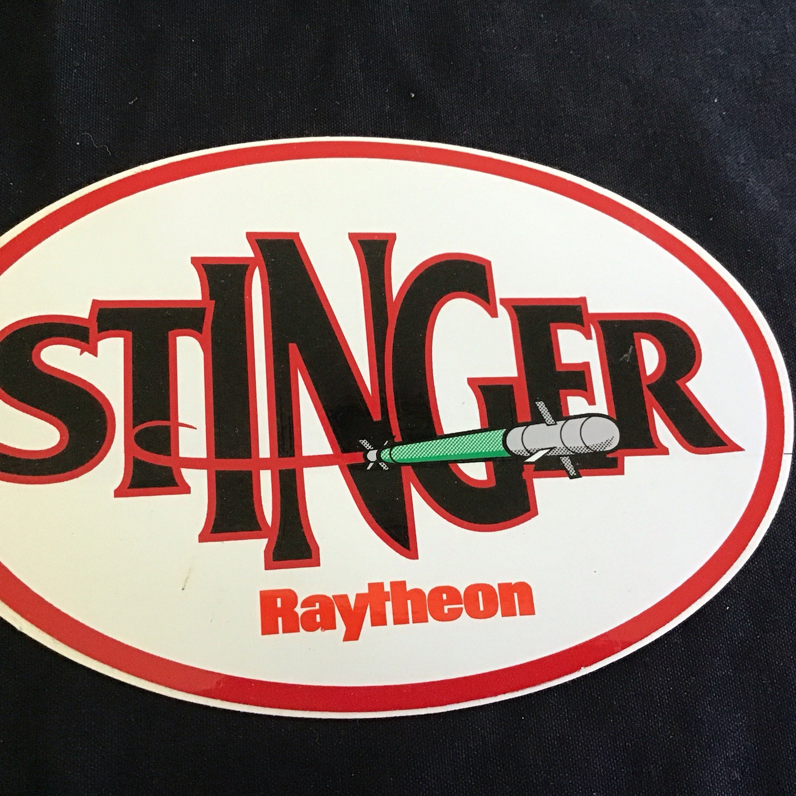Vintage Raytheon FIM-92 Stinger Missile Sticker MANPADS RTX Corp Defense