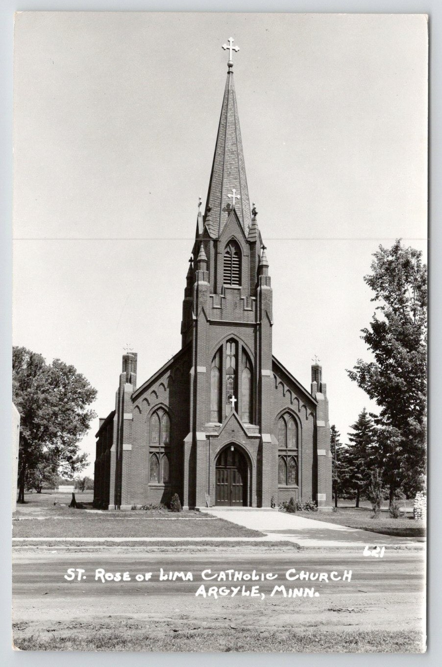 Argyle MN St Rose of Lima Catholic Church  1940s  Kodak A. Pearson RPPC
