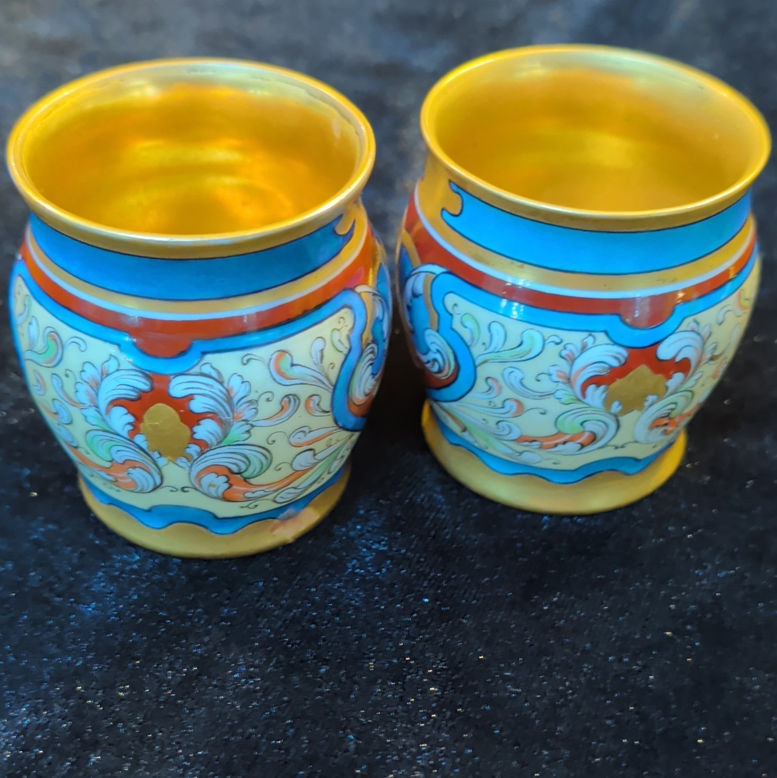  Highly collectible Russian vintage porcelain cups M.S.Kuznecov. 