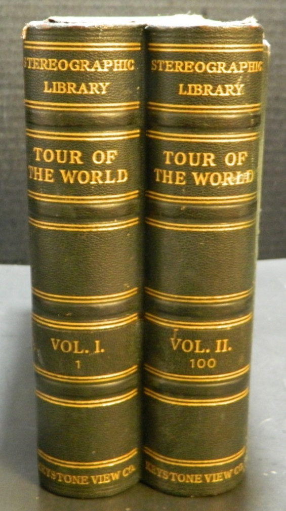 Antique Keystone View Company Stereographic Library Tour Of The World Volume 1&2