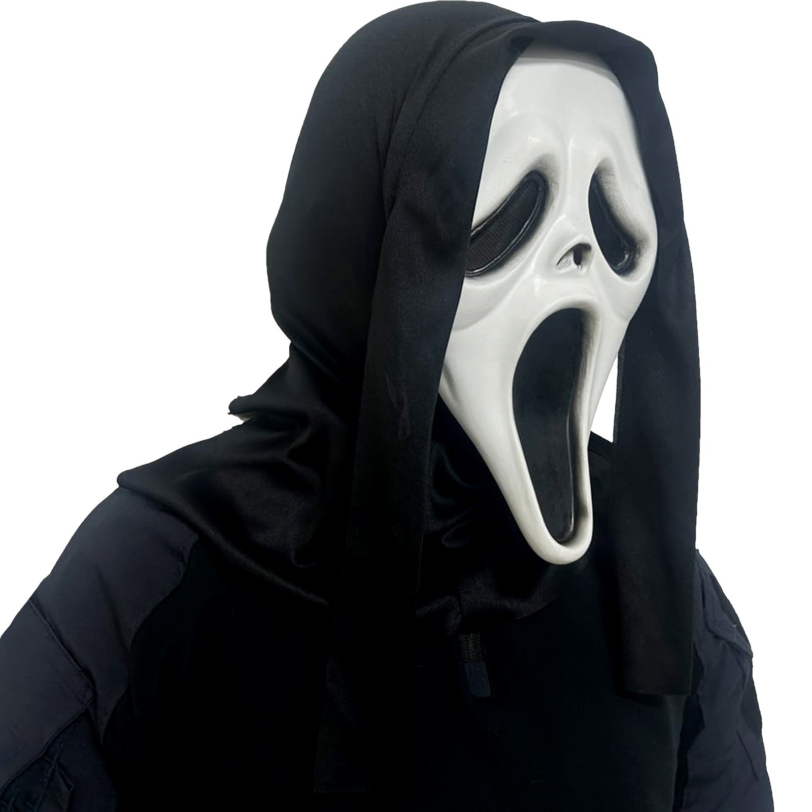 Ghostface Mask Hooded Scream Mask Latex Screamer Ghost Face Mask Halloween Mask