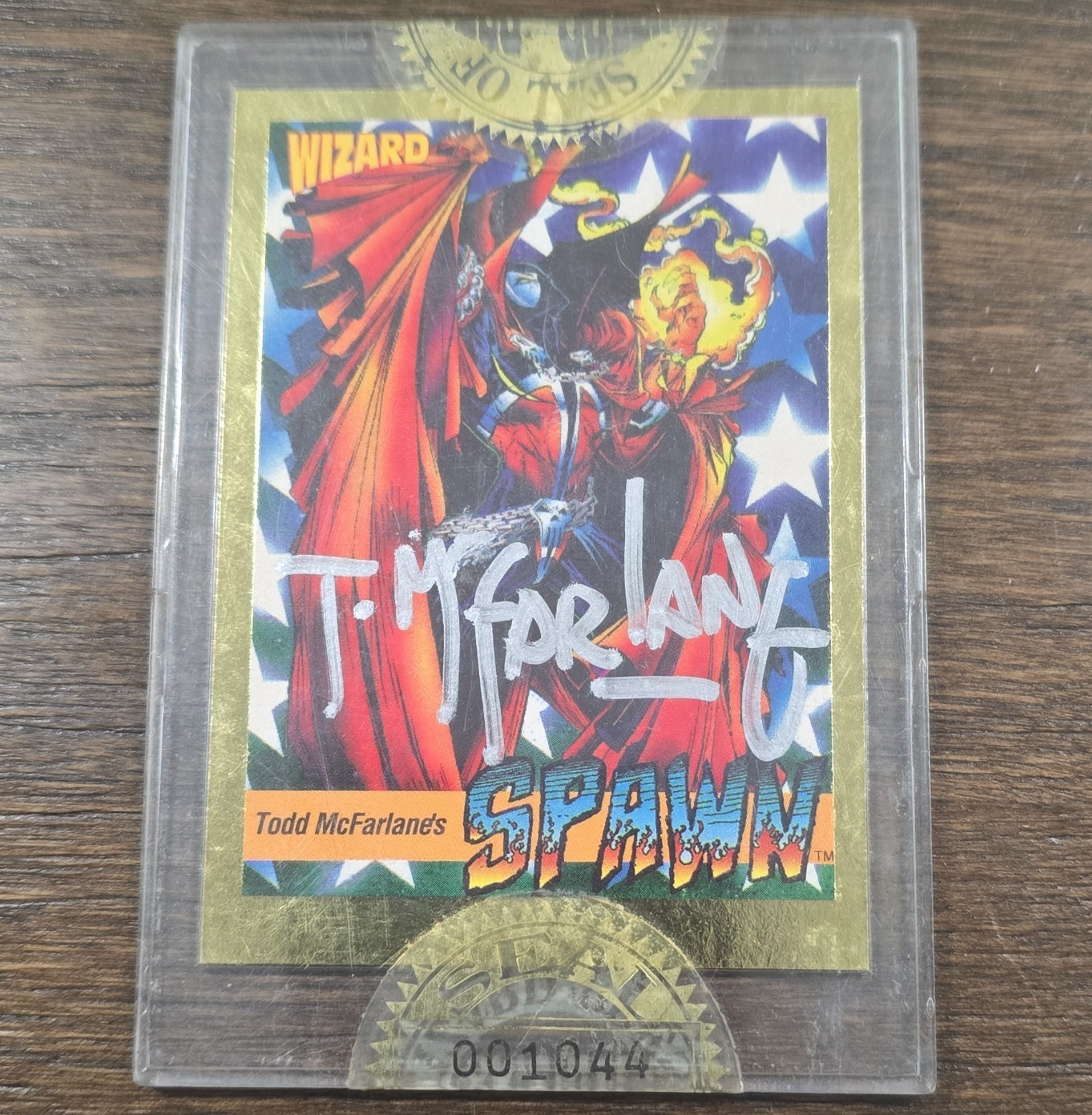 Spawn Wizard Autographed Trading Card 1992 Image Press Todd McFarlane #001044