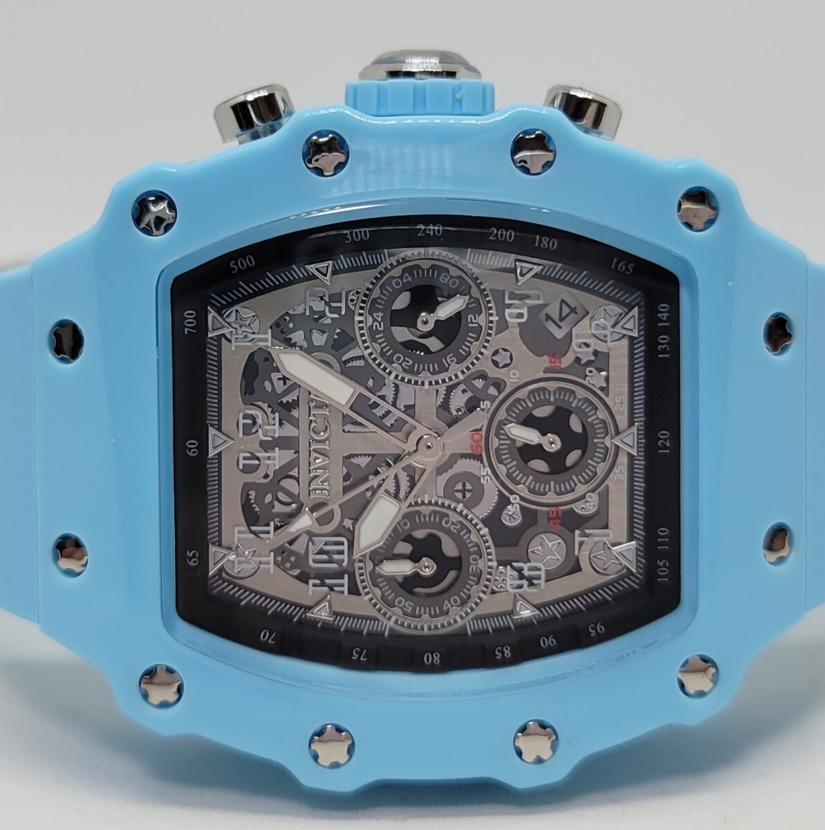 Invicta Wristwatch Chronograph Analog Quartz Rubber Unisex