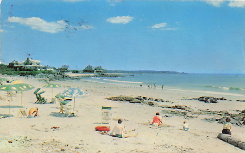 Postcard ME: Kennebunk Beach, Kennebunk, Maine Posted 1953