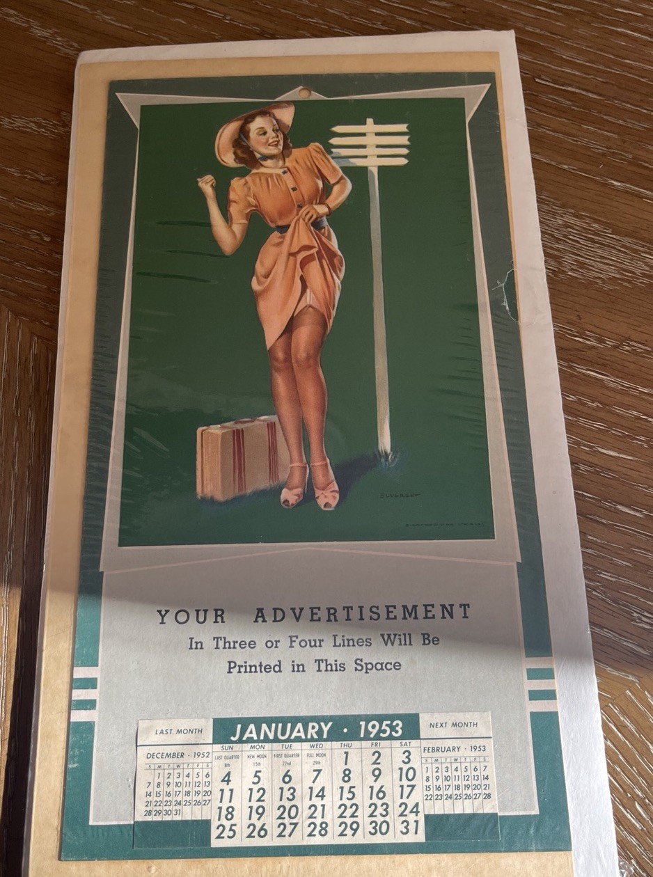 Vintage 1953 Calendar Advertising Promotion Piece