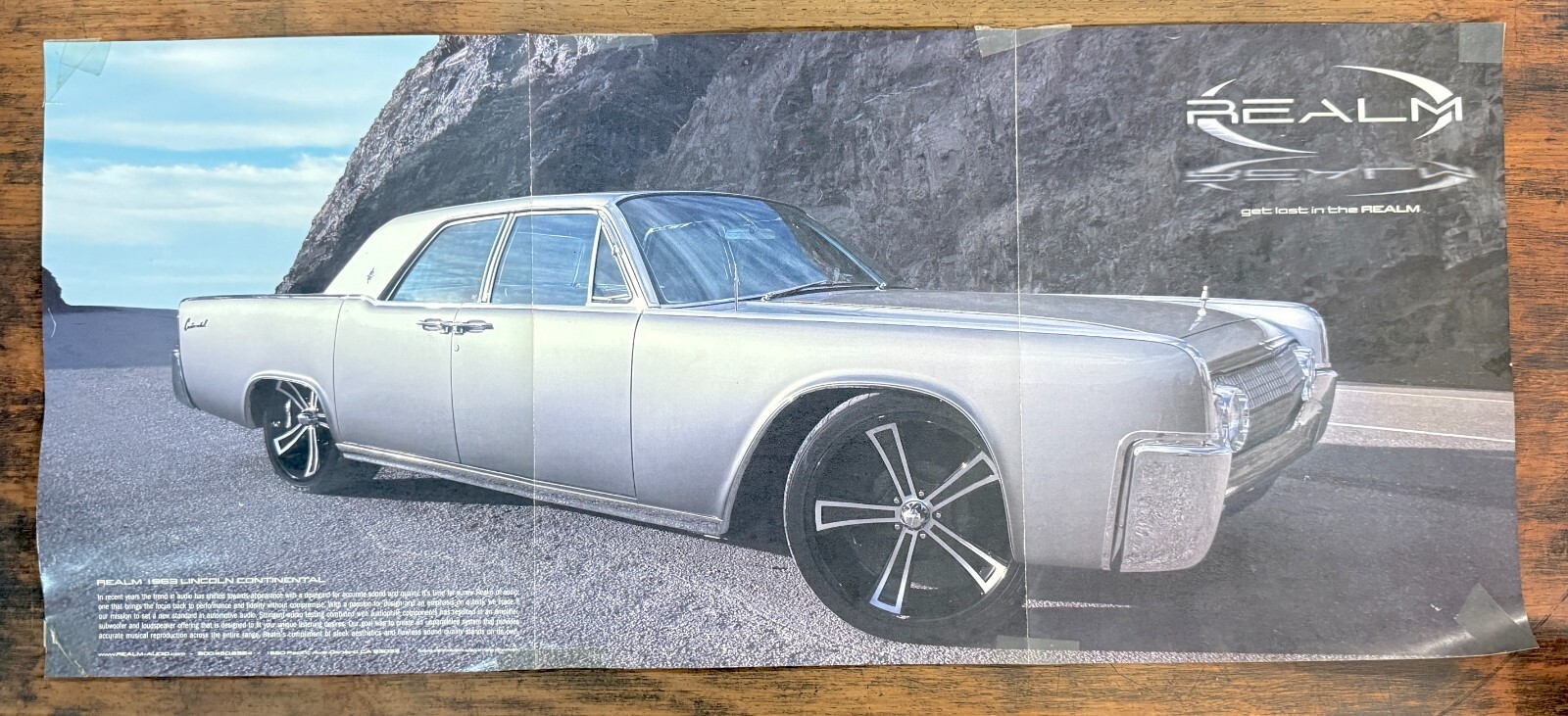 Vintage Realm Audio 1963 Lincoln Continental Automobile Sales Advertisement READ