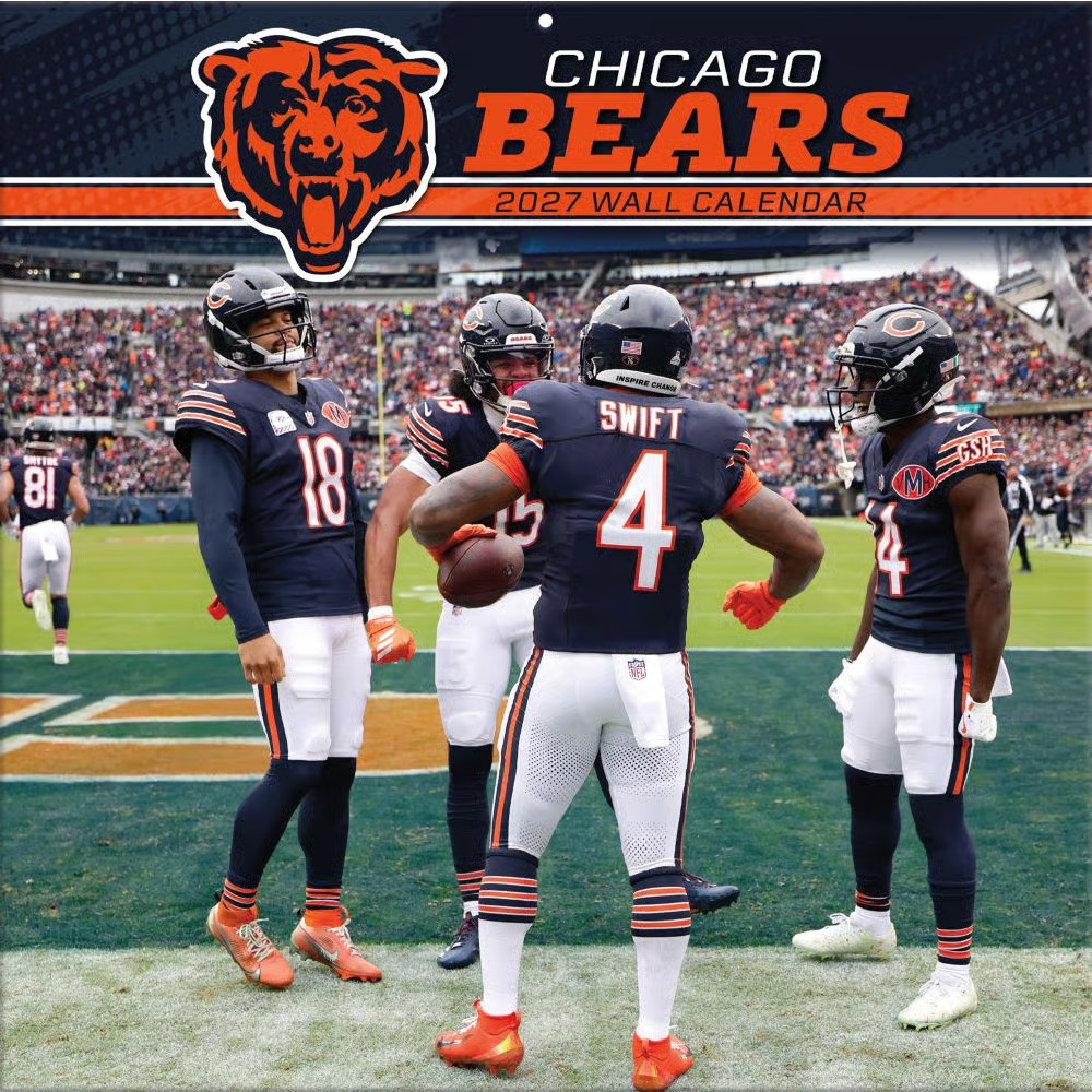 Turner Licensing, NFL Chicago Bears 2027 Wall Calendar Turner Licensing, NFL Chicago Bears 2027 Wall Calendar