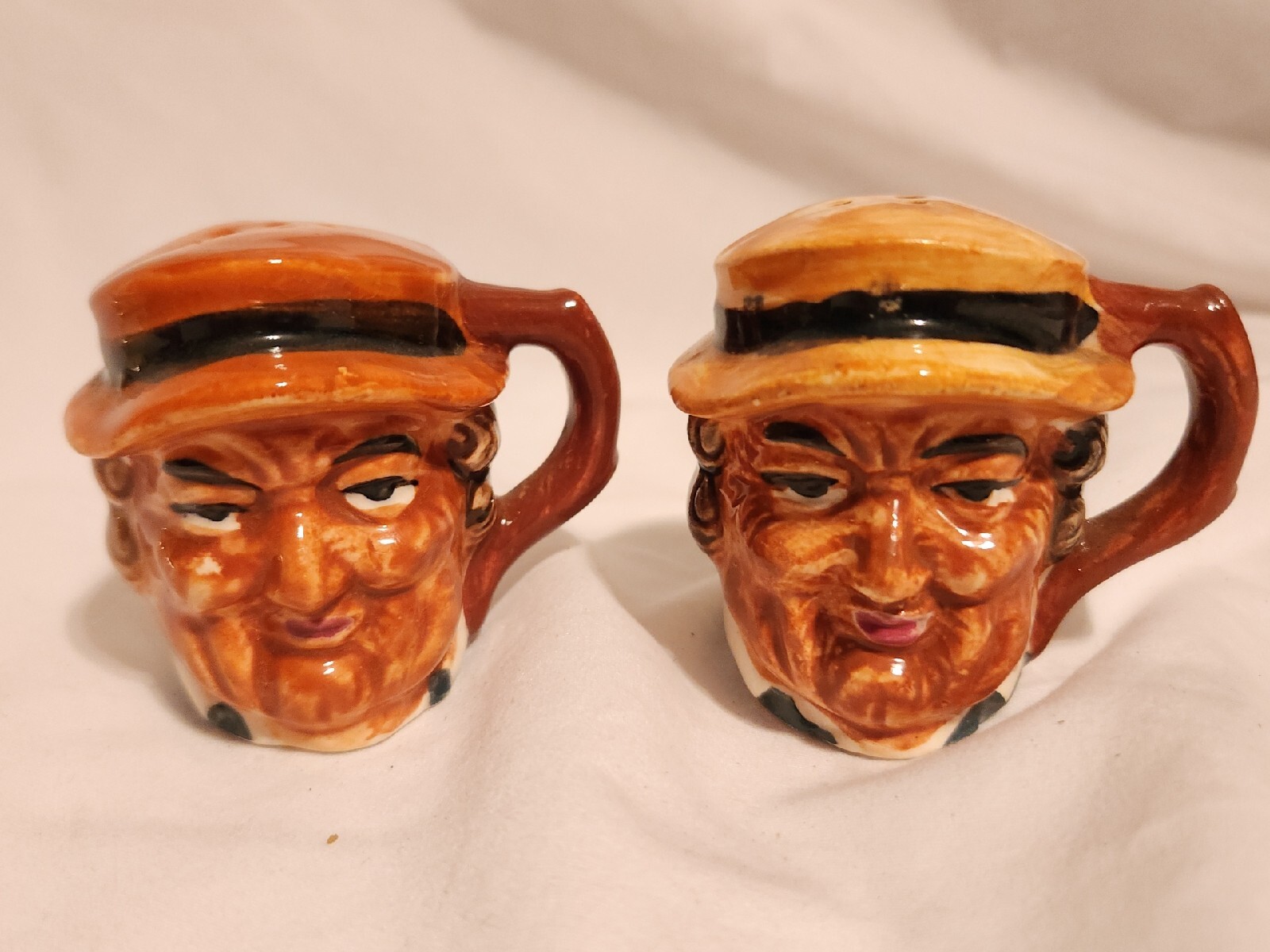 Vintage Florart China Made Japan Hand Painted Woman Face Toby Style Mug S&P