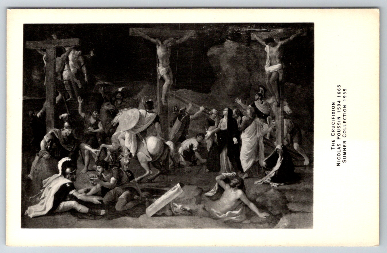 RPPC c1950s The Crucifixon Nicolas Poussin Art Postcard