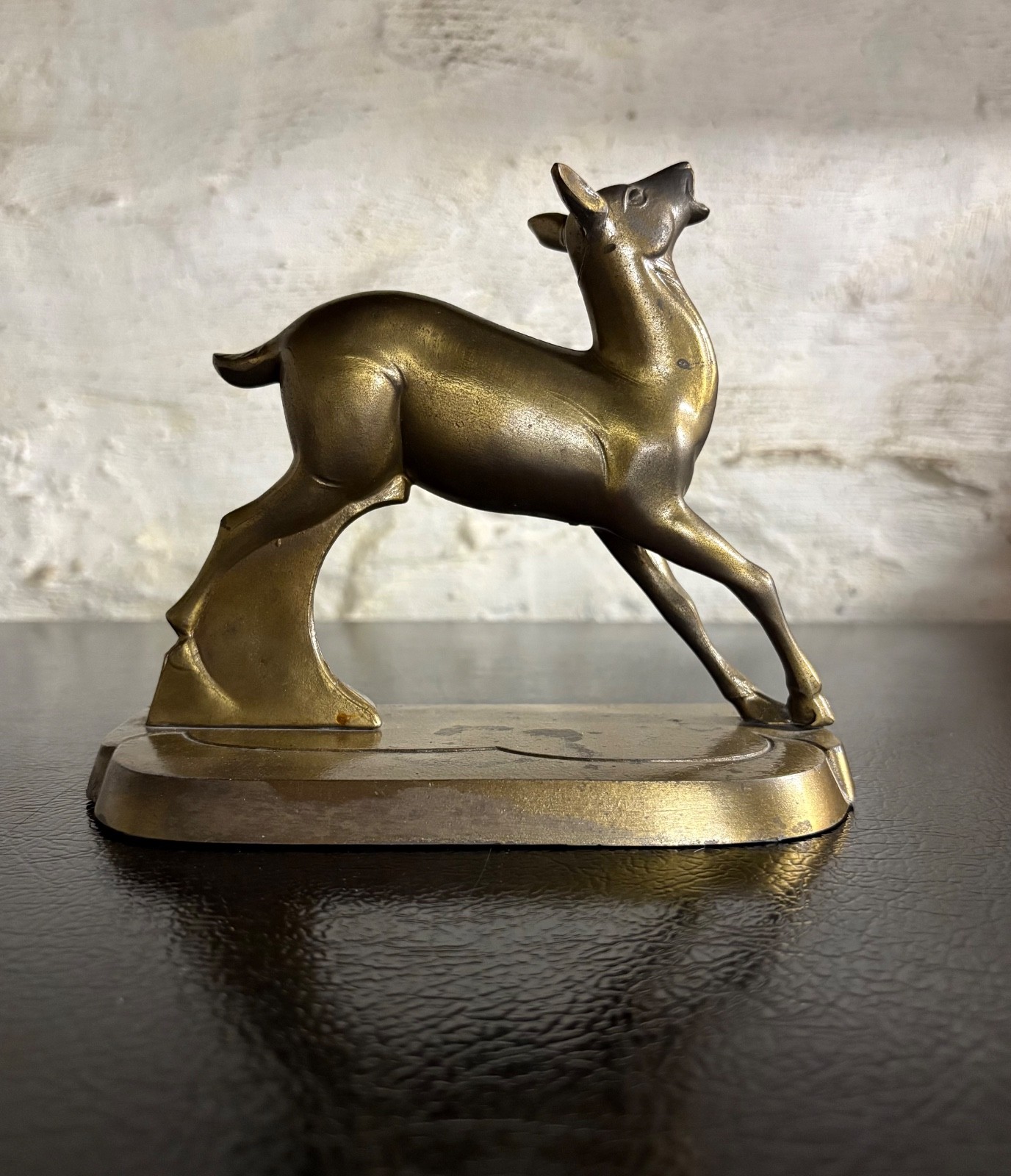 Vintage Frankart Art Deco Deer Bookend Statue