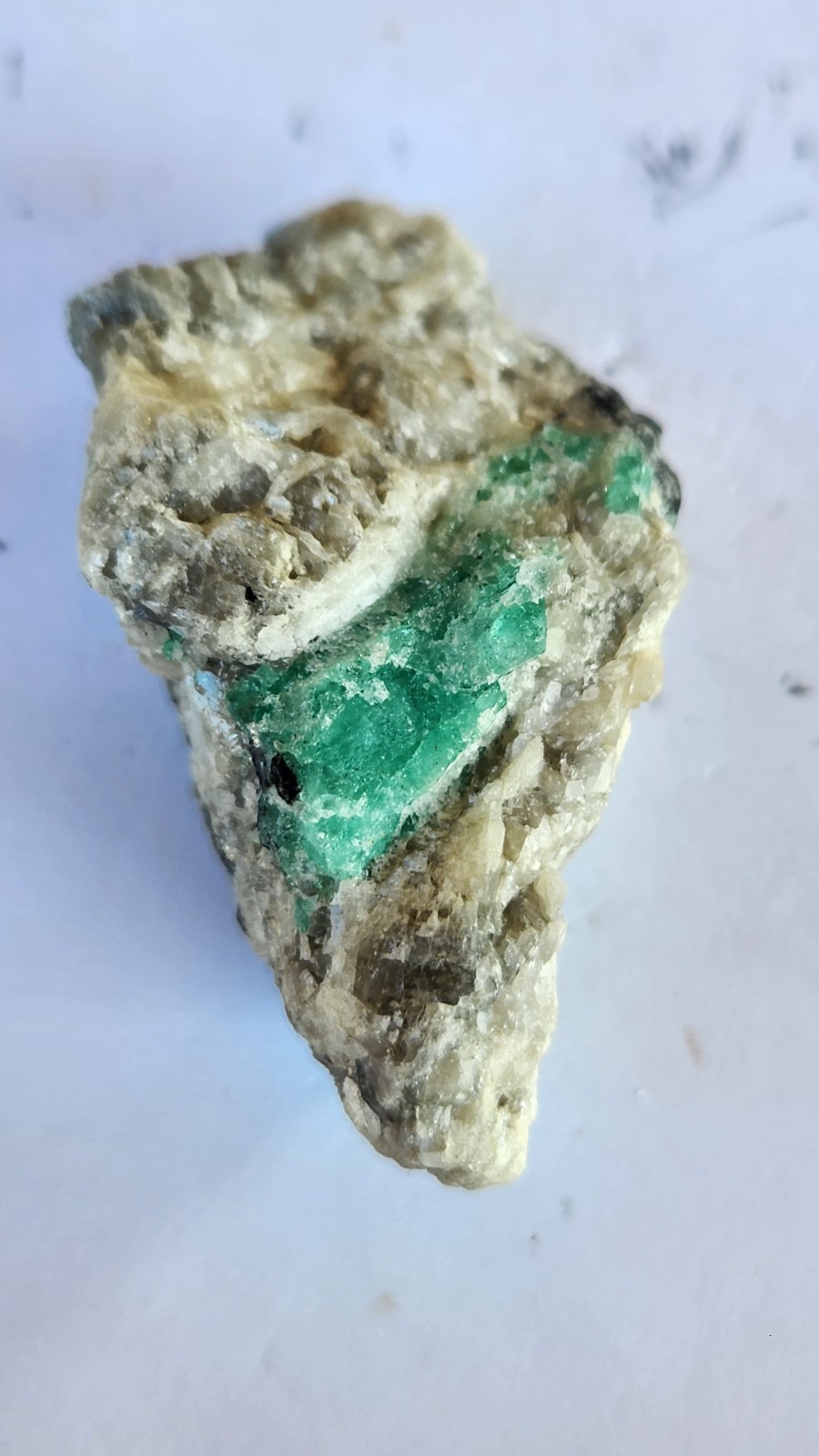 37g Natural Untreated Colombian Emerald Specimen Matrix Muzo Calcite Quartz