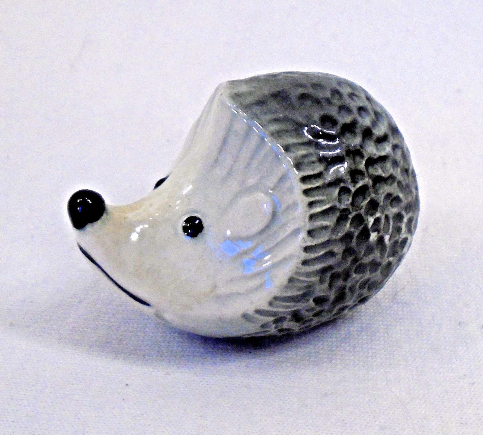 Vintage Mini Goebel West Germany Ceramic Gray Hedgehog 2 x 2.5\