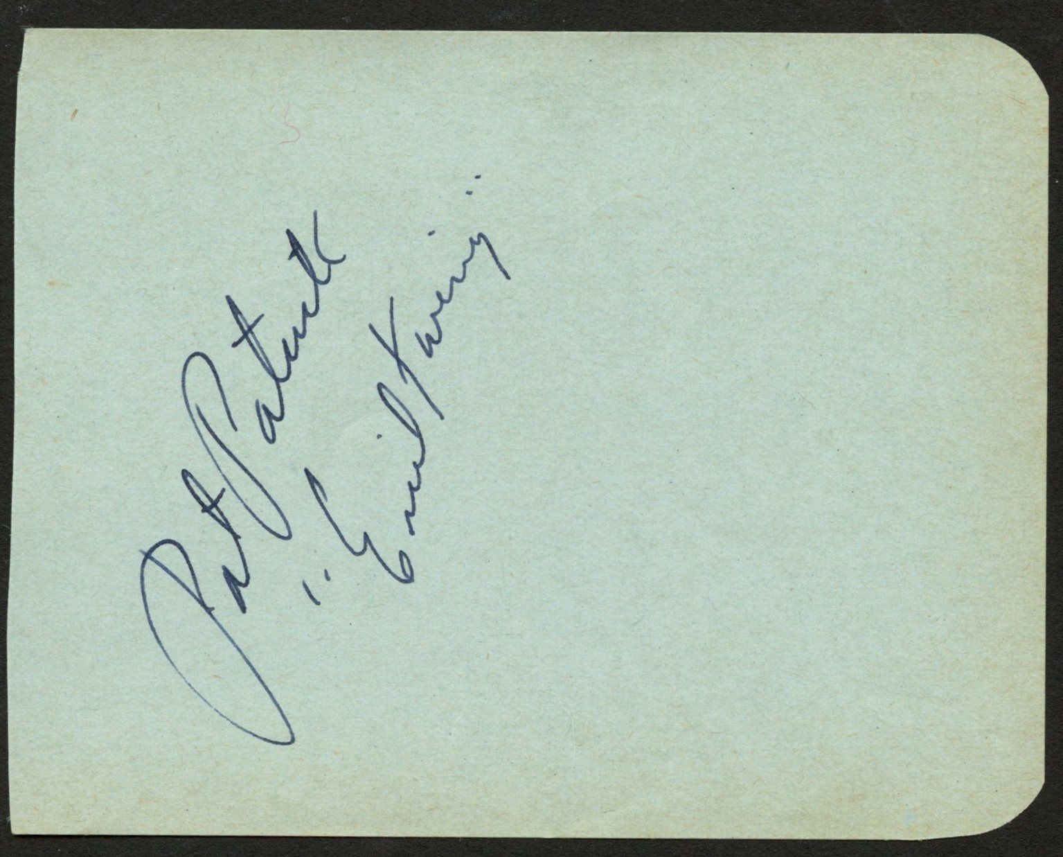 Pat Patrick d1954 & Tony De Marco d1965 signed autograph 4x5 cut Dancers