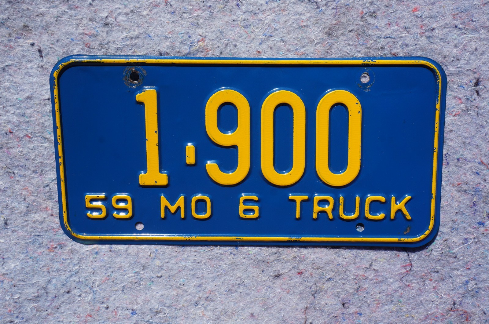 1959 Missouri Truck License Plate