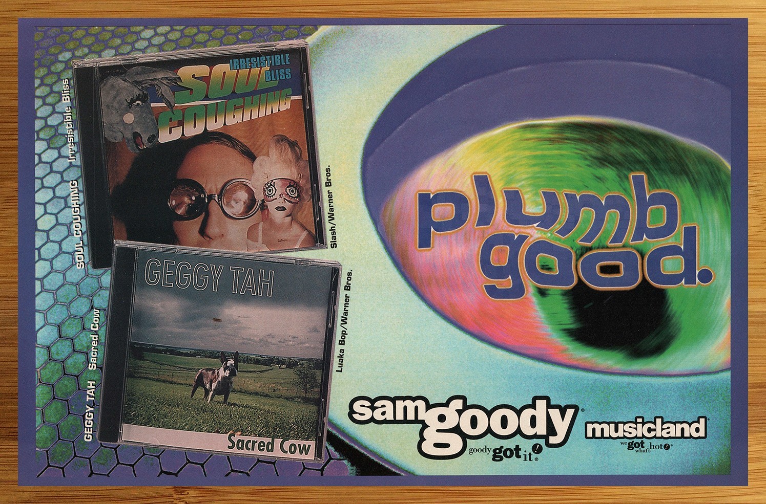 1997 Soul Coughing/Geggy Tah Vintage Print Ad/Poster Sam Goody Album CD LP Art