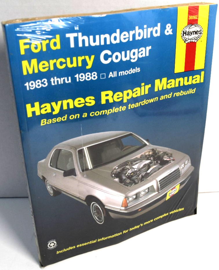 Ford Thunderbird & Mercury Cougar 1983-1988 Haynes Repair Manual 36082 *SEALED* Ford Thunderbird & Mercury Cougar 1983-1988 Haynes Repair Manual 36082 *SEALED*