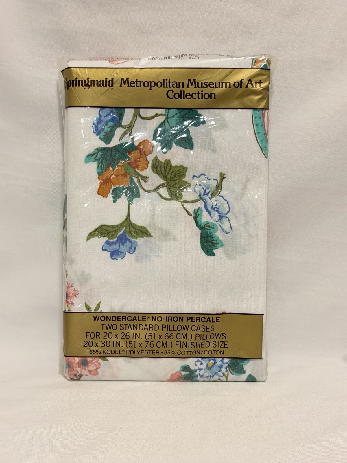Vtg Springmaid Metropolitan Museum of Art Two Standard Pillow Cases No-Iron NIP Vtg Springmaid Metropolitan Museum of Art Two Standard Pillow Cases No-Iron NIP