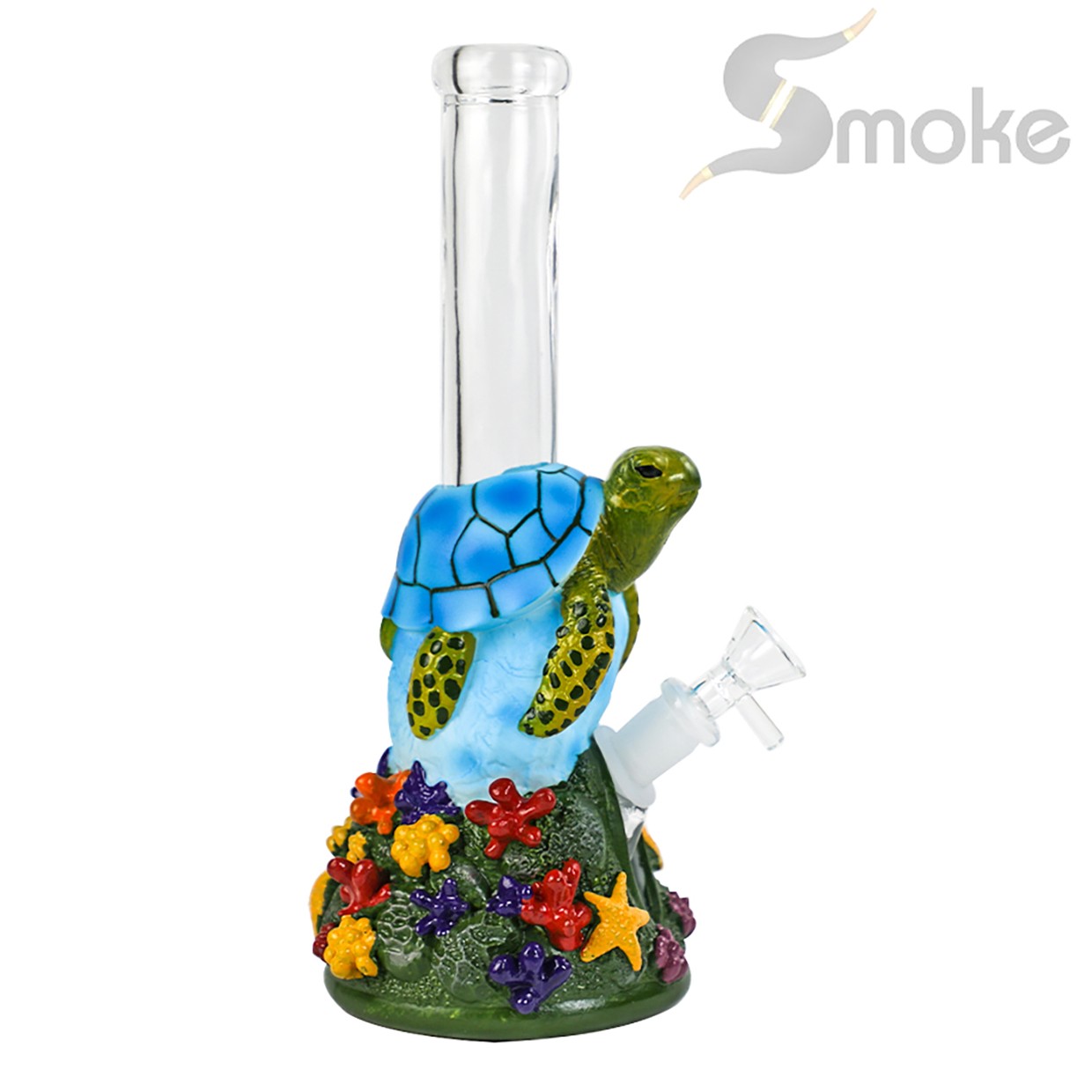Turtle Hookah 10'' Glass Bongs Water Pipes Tobacco Smoking Beaker bongs w/ bowl