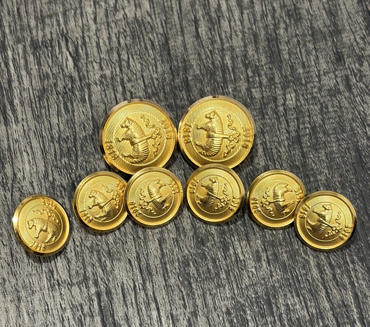 Brooks Brothers Replacement Waterbury Button SET Golden Fleece 6 CUFF & 2 FRONT