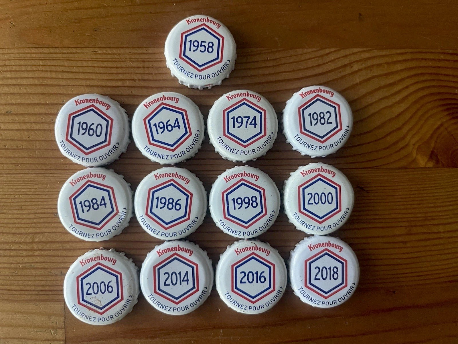 3 SETS OF KRONENBOURG BEER CAPS (FRANCE) 2018 SOCCER WORLD CUP LIMITED EDITION