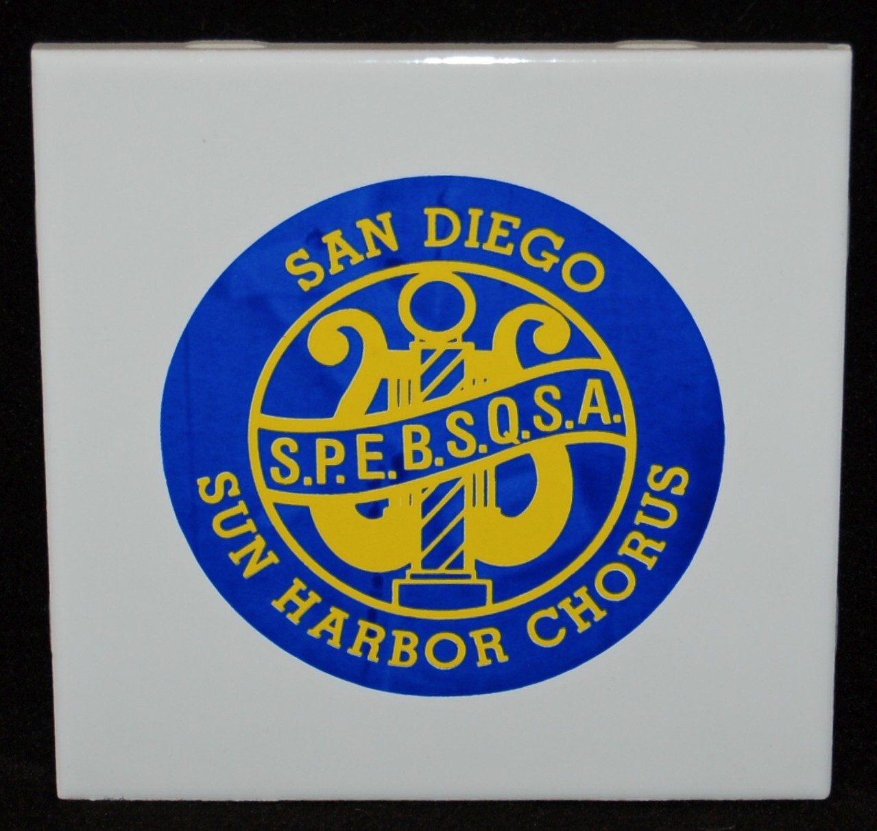 VINTAGE TILE S.P.E.B.S.Q.S.A. Society of Barbershop Quartet Singing Rare Find