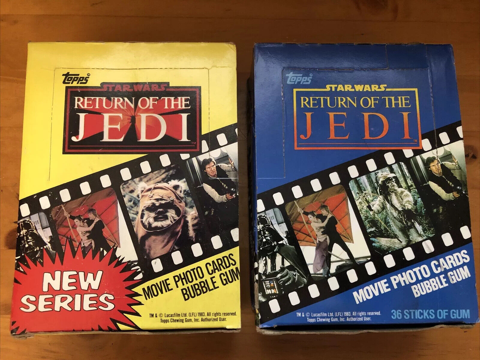 Topps Return Of The Jedi Wax Boxes. Series 1 & 2. 36 Packs In Each.