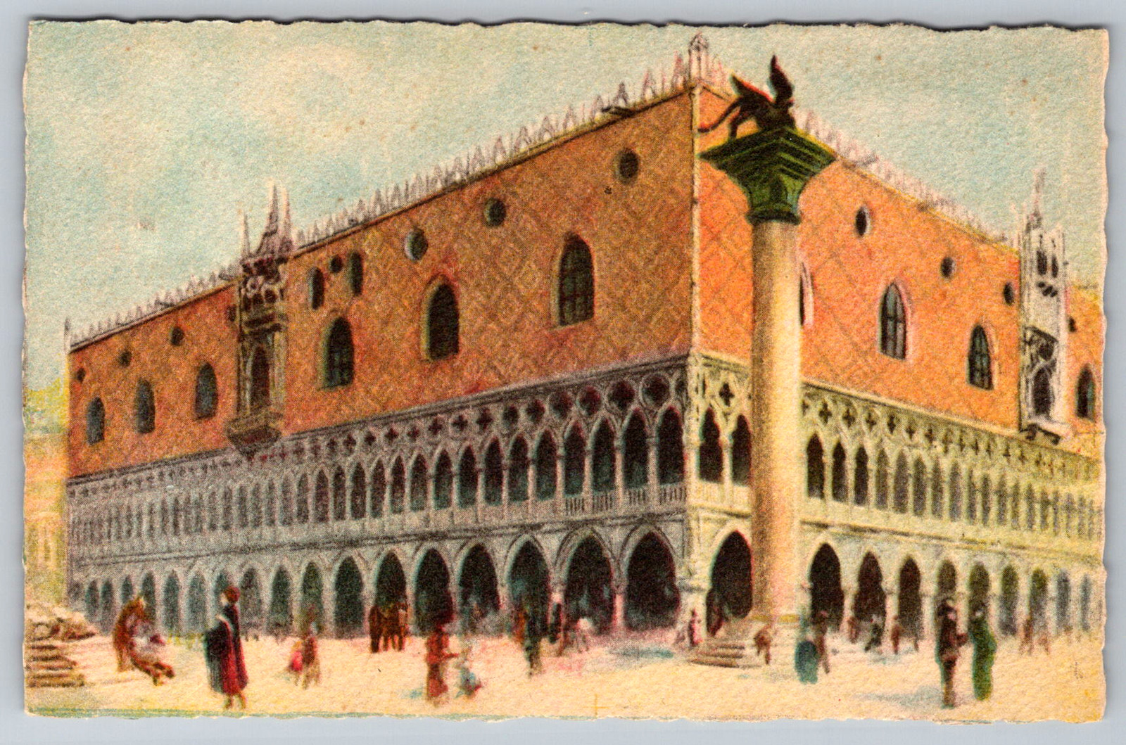 c1910s Venezia Palazzo Ducale Italy Ed A Traldi Antique Postcard