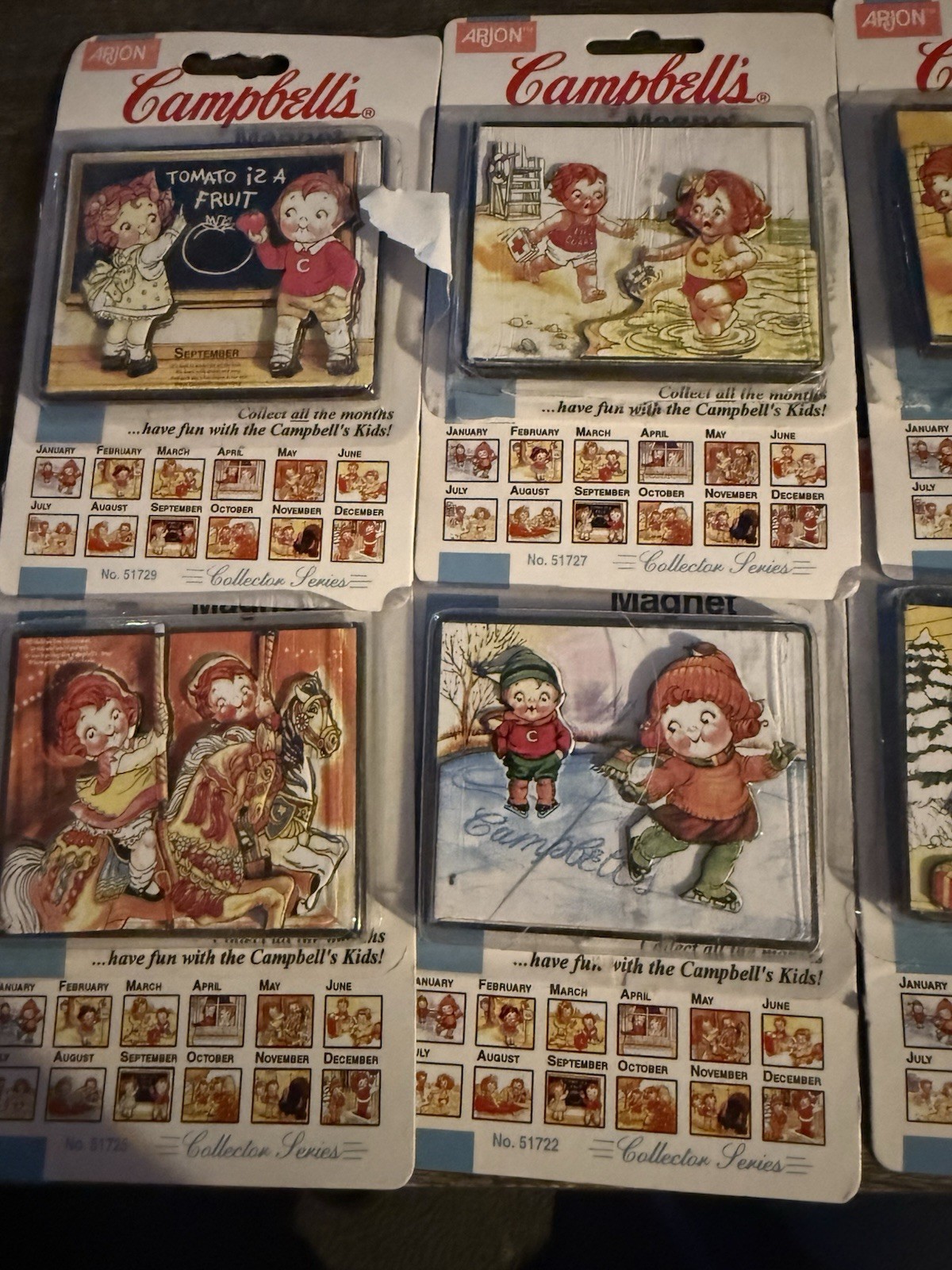 LOT OF 11- VTG 1997 Campbell Kids Magnet Set NEW . Except 1 Out Of The Package