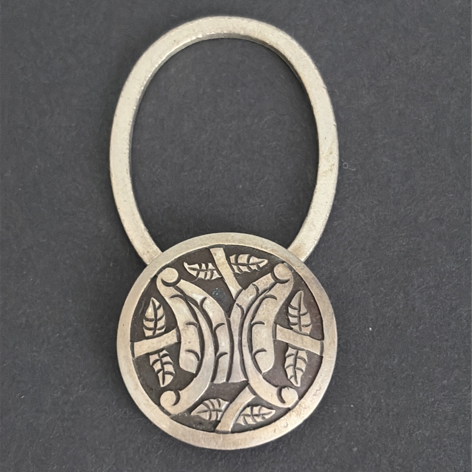 Vintage Taxco Sterling Silver Key Fob Eagle 1 Marked & Signed Mexico Keyring