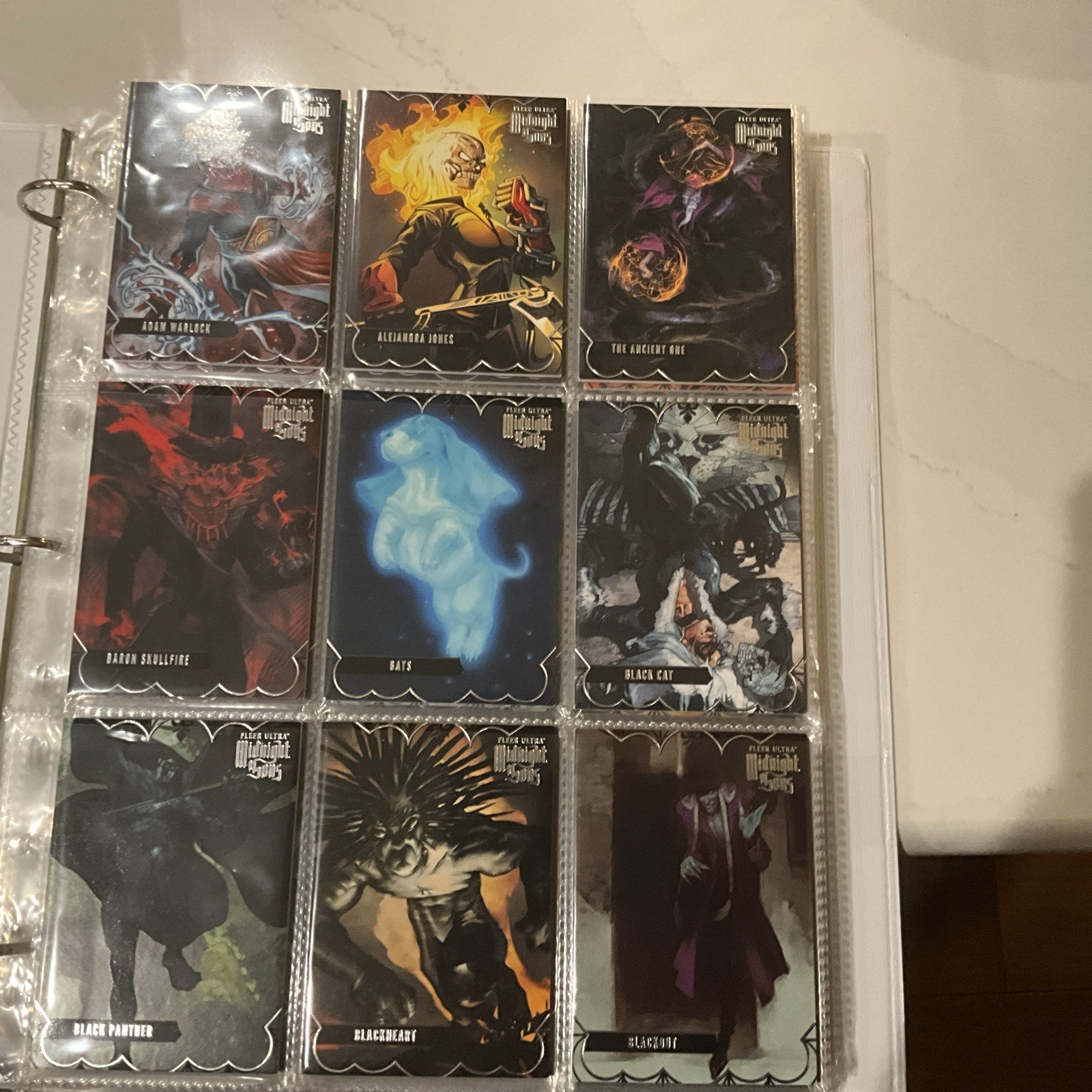 2023 Fleer Marvel Ultra Midnight Sons Complete Base Set #1-100 Silver