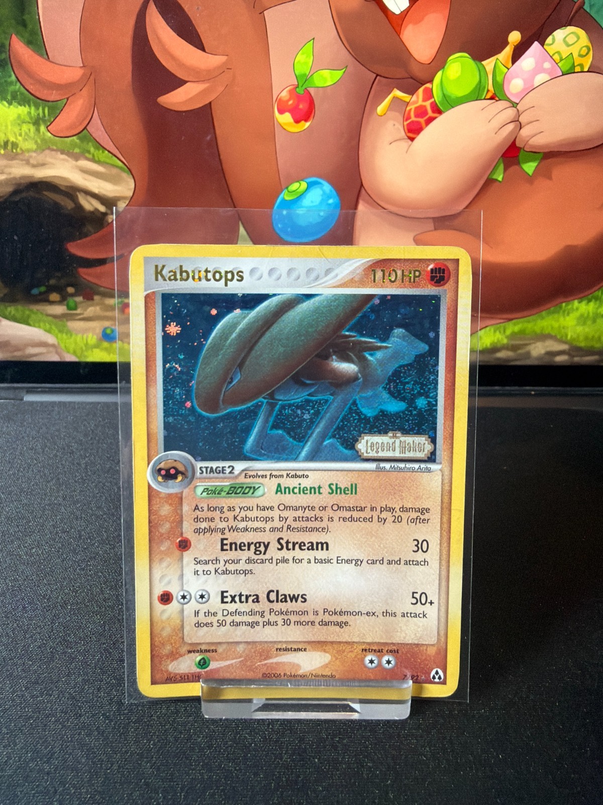 Kabutops Reverse Holo - 7/92 - EX Legend Maker Stamped - Pokemon Card HP Vintage