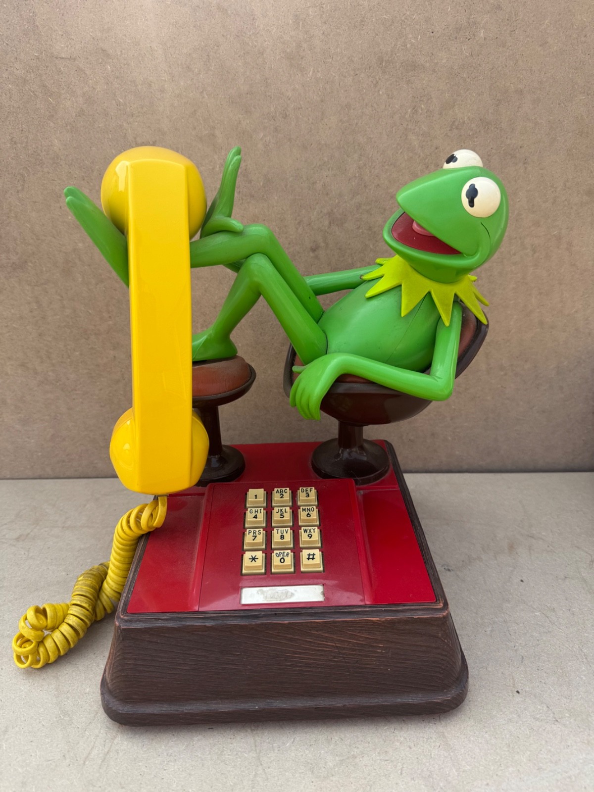 The Muppets Kermit The Frog Phone Landline Telephone Jim Henson  1983 Muppets