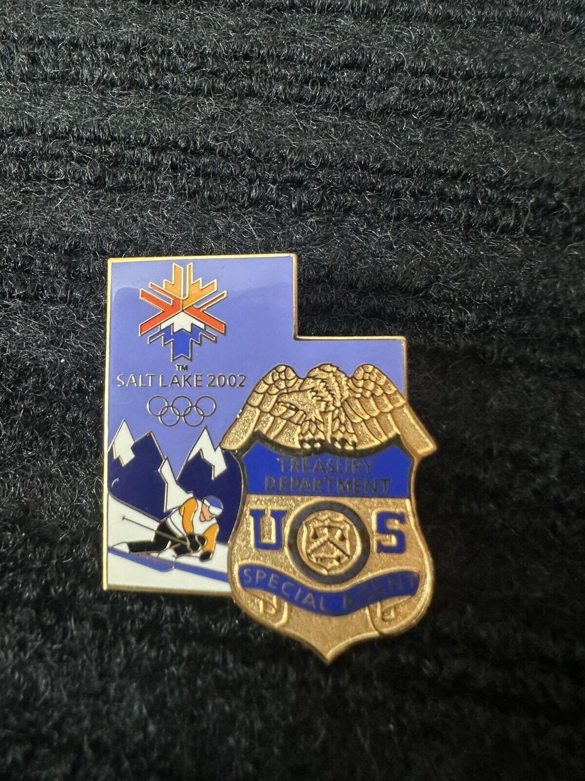 Vintage 2002 Salt Lake City Utah Olympics - US Treasury Dept.  Special Agent Pin