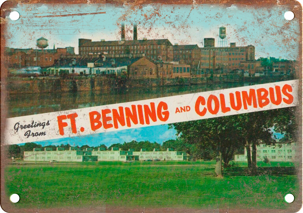 Ft. Benning Columbus Greetings From Postcard 12\