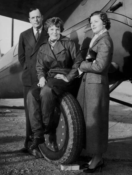 Amelia Earhart Pilot Husband Palmer Putman Myrna Loy Los Angeles A- Old Photo