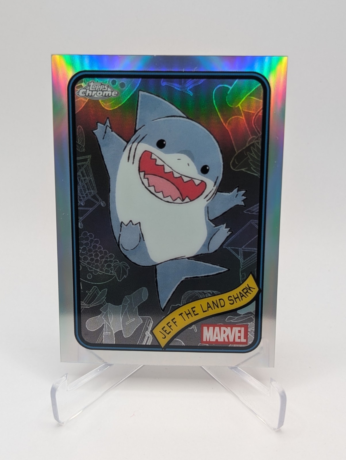 2025 Marvel Topps Chrome Refractor #156 Jeff The Land Shark
