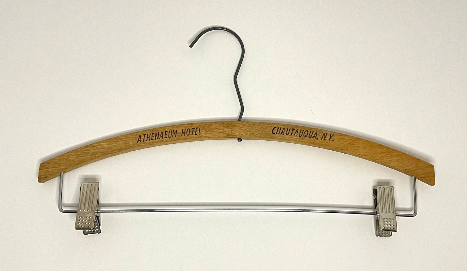 Vintage Athenaeum Hotel Chautauqua NY Wooden Room Clothes Hanger