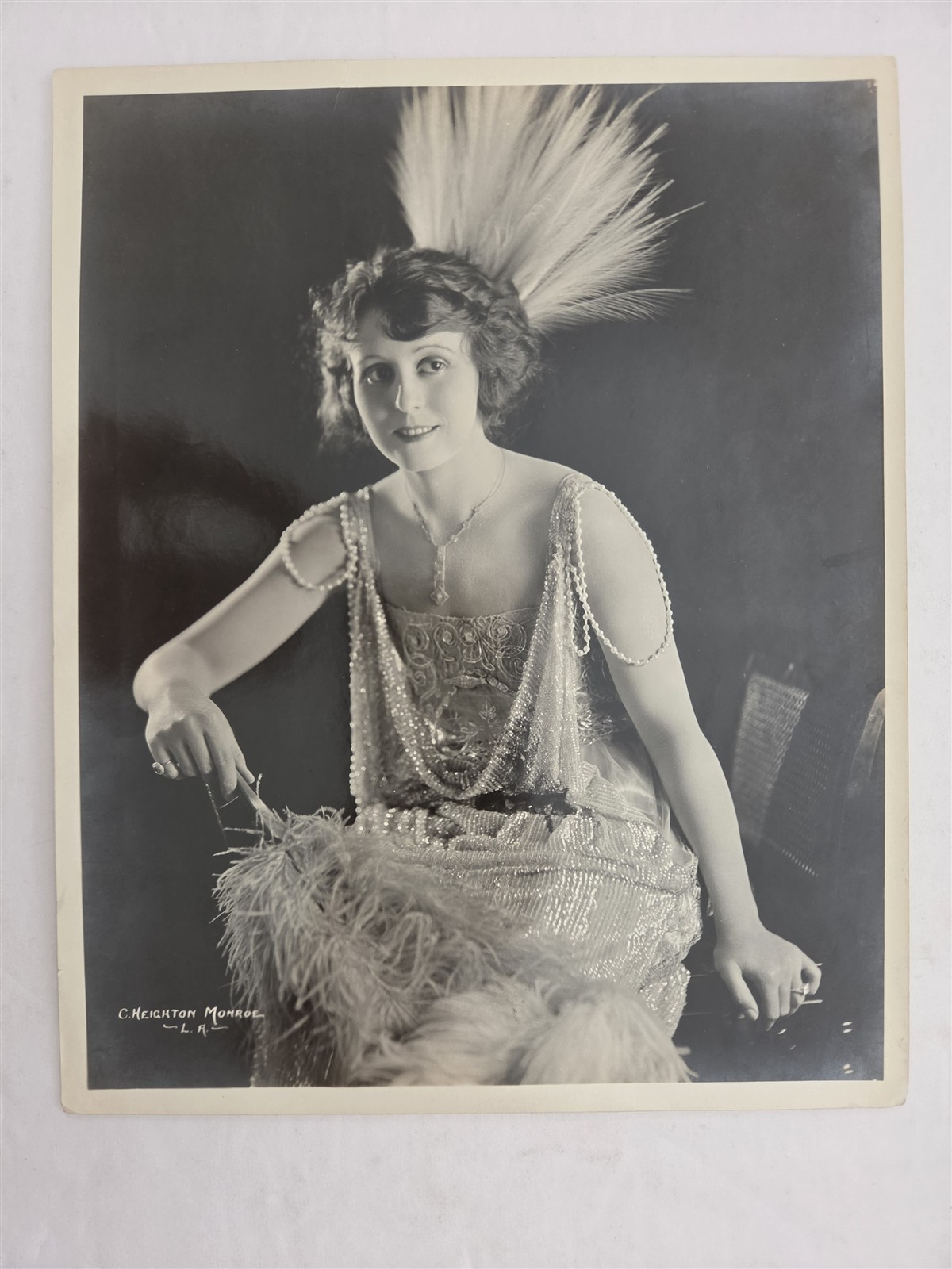1920s antique C HEIGHTON MONROE los angeles ca PHOTO CLARA KIMBALL? 