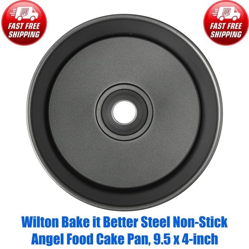 Wilton Bake it Better Steel Non-Stick Angel Food Cake Pan, 9.5 x 4-inch