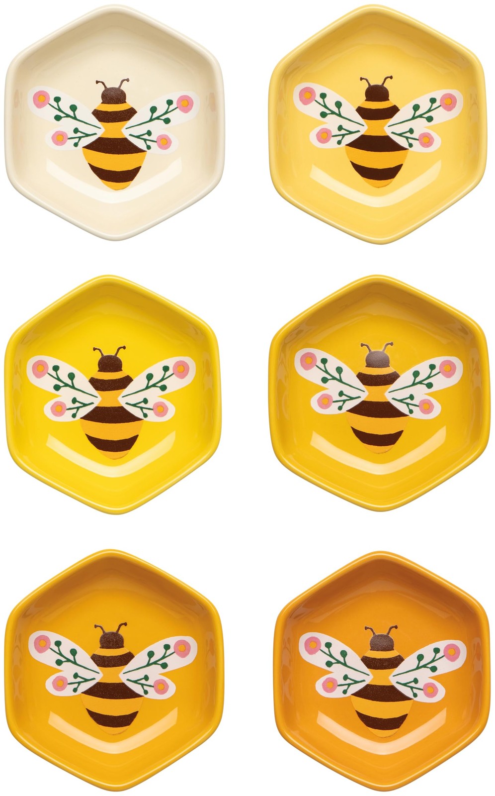 Now Designs Bee Garden Pinch Bowls Set of 6 Now Designs Bee Garden Pinch Bowls Set of 6