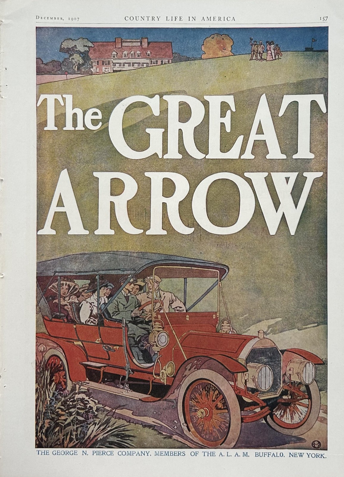 1907  Ad (10  X 13 3/4 inches) Georghe N. Pierce Co The Great Arrow