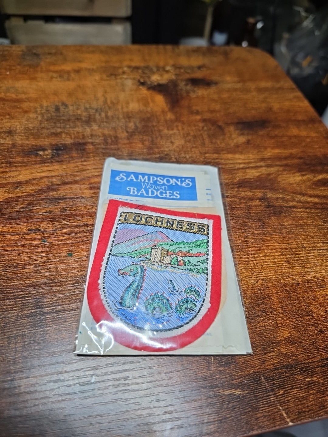 Vintage Sampson\'s Woven Badge Lochness Metallic Finish Patch