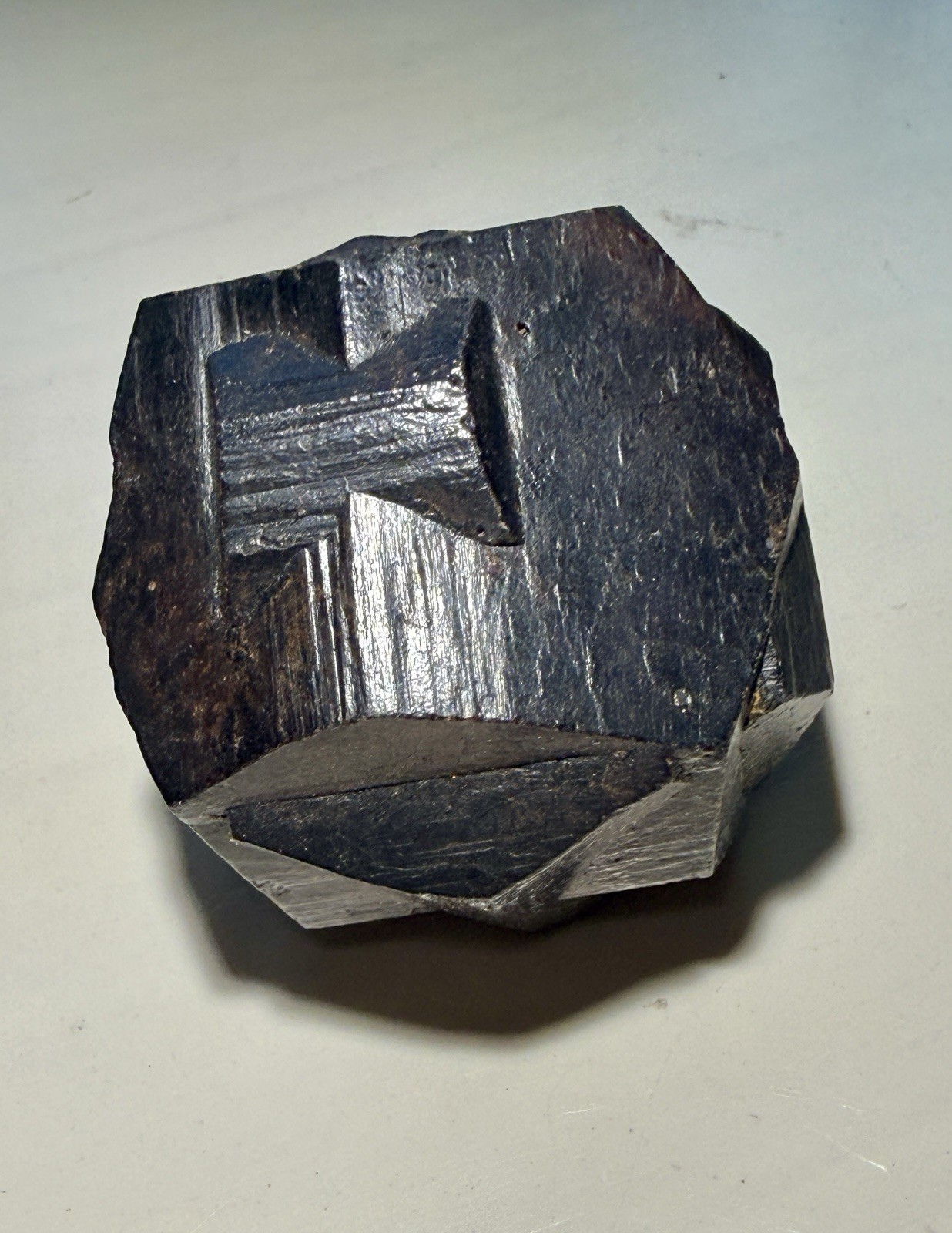 Large 258 Gram Colombian Pyrite Iron Cross Twin Goethite Coated Display Specimen