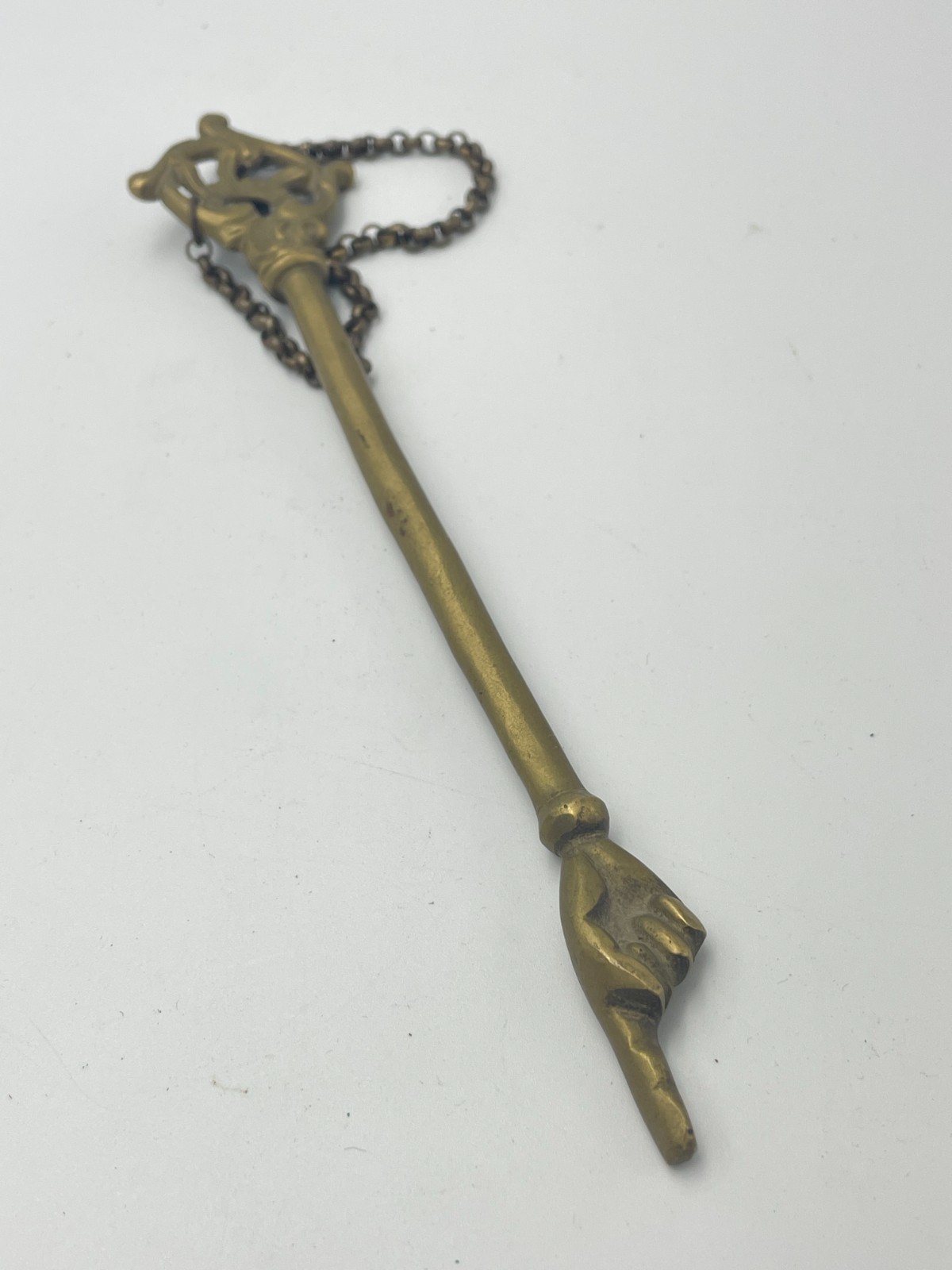 Antique Large Rare Judaica Jewish hand Bronze Torah pointer \